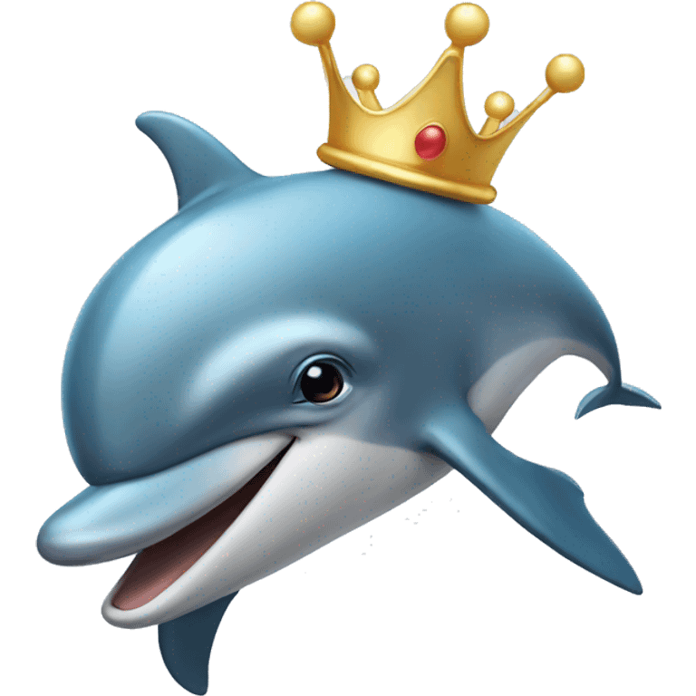 Dolphin with a crown  emoji