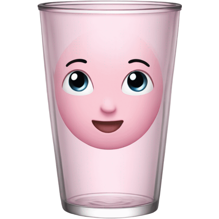 realistic light pink tumbler water cup emoji