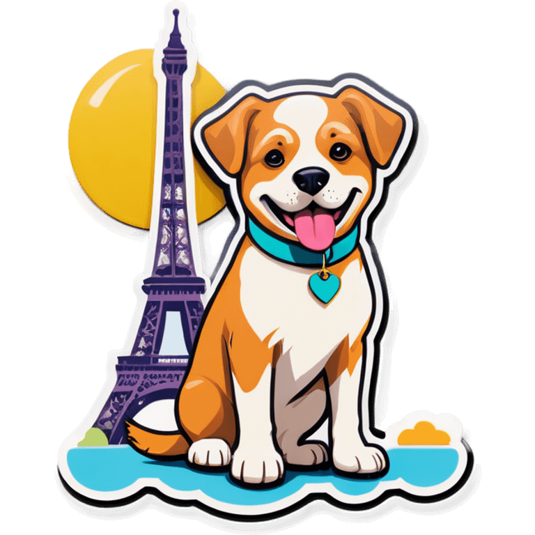 Dog in Paris emoji