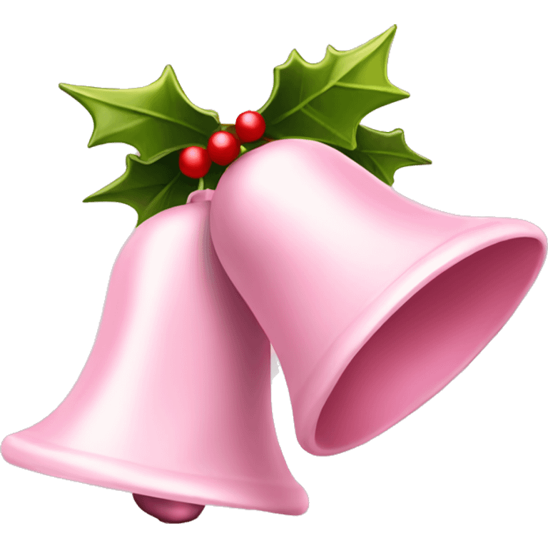 Light pink Christmas bells emoji