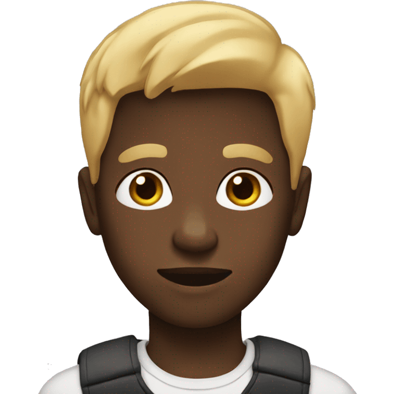 Black boy with blonde hair  emoji