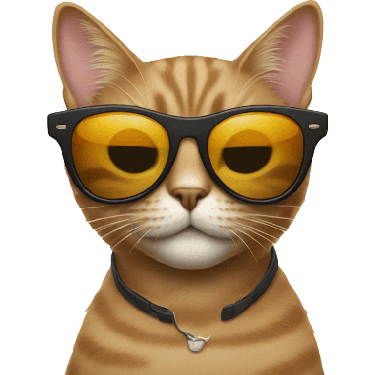 cat wearing sunglasses in front of texas emoji