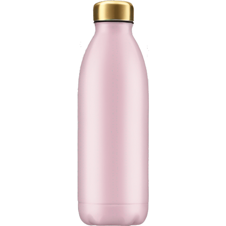 light pink water bottle gold metal lid emoji