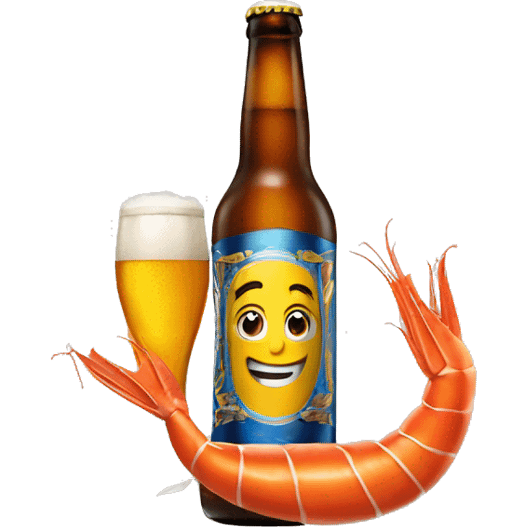 Cerveza con camarón emoji