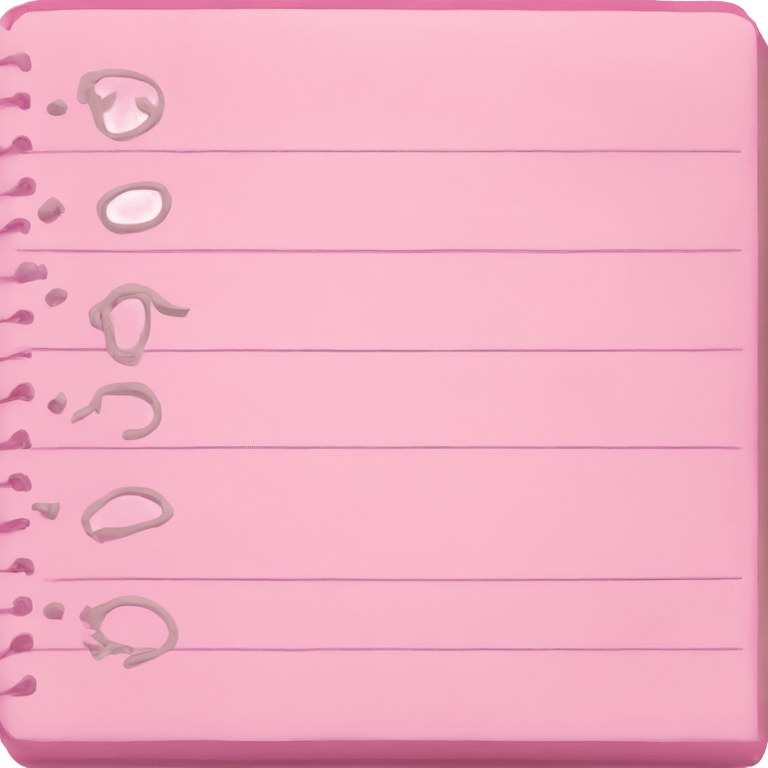 light pink notepad emoji