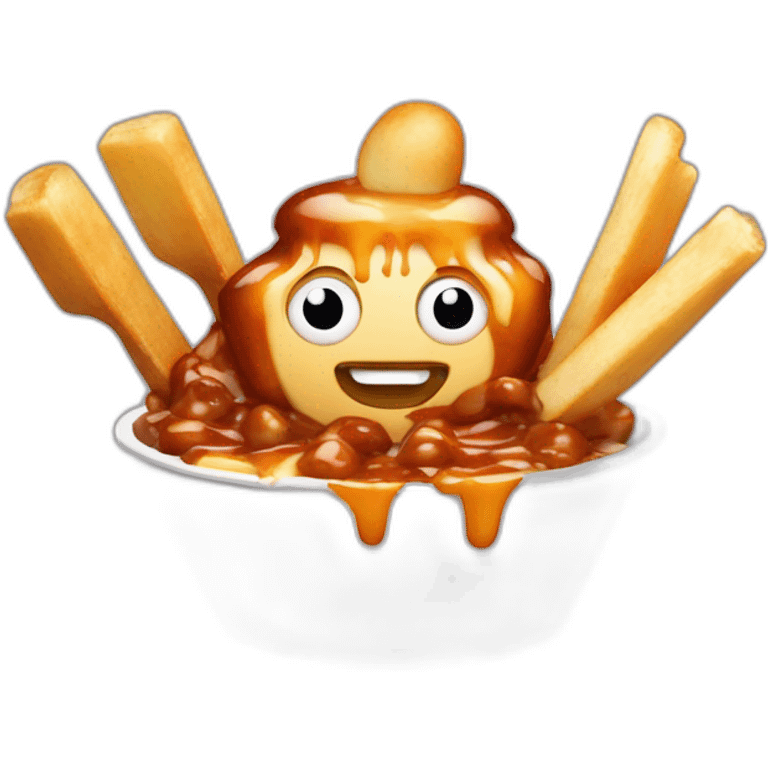 Poutine avec un couteau  emoji