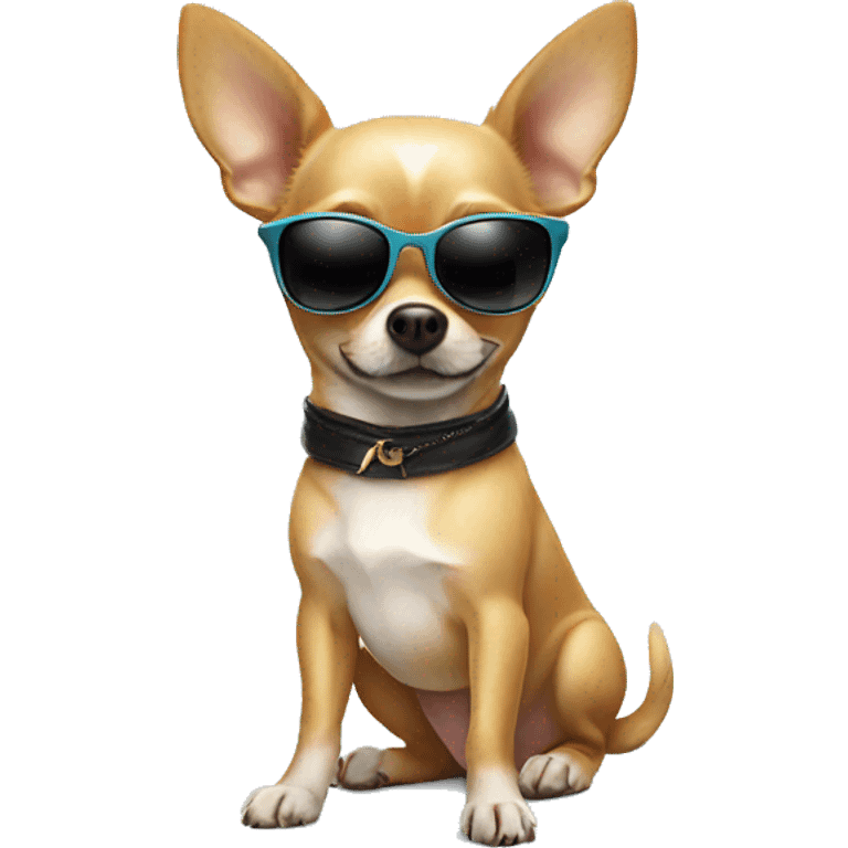 chihuahua with sunglasses emoji