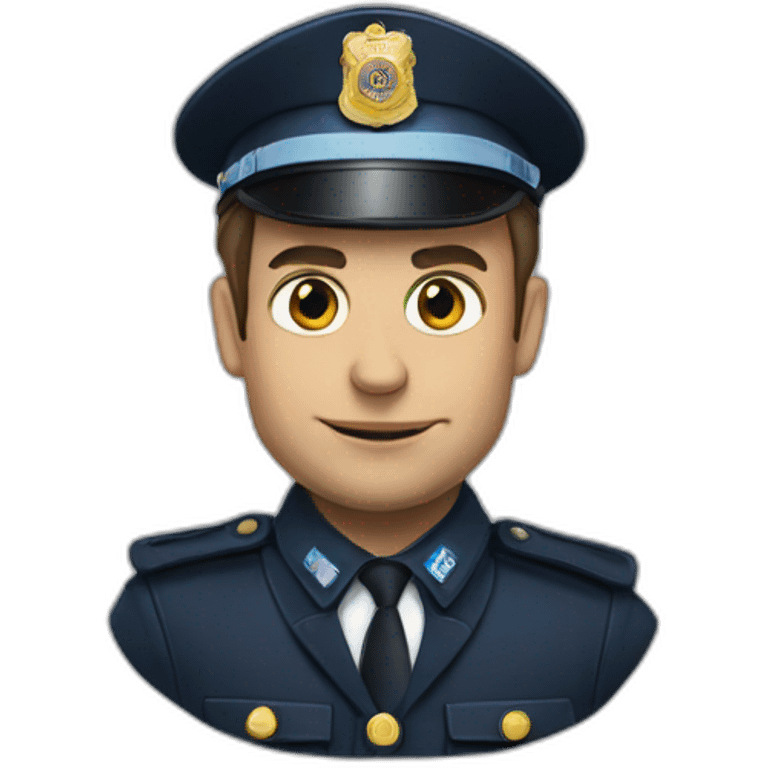 Emanuel Macron in policeman emoji