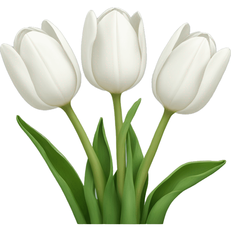 White tulips emoji