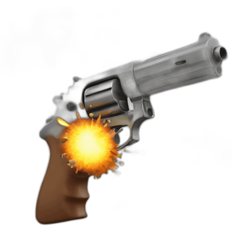 cartoon gun explosion emoji