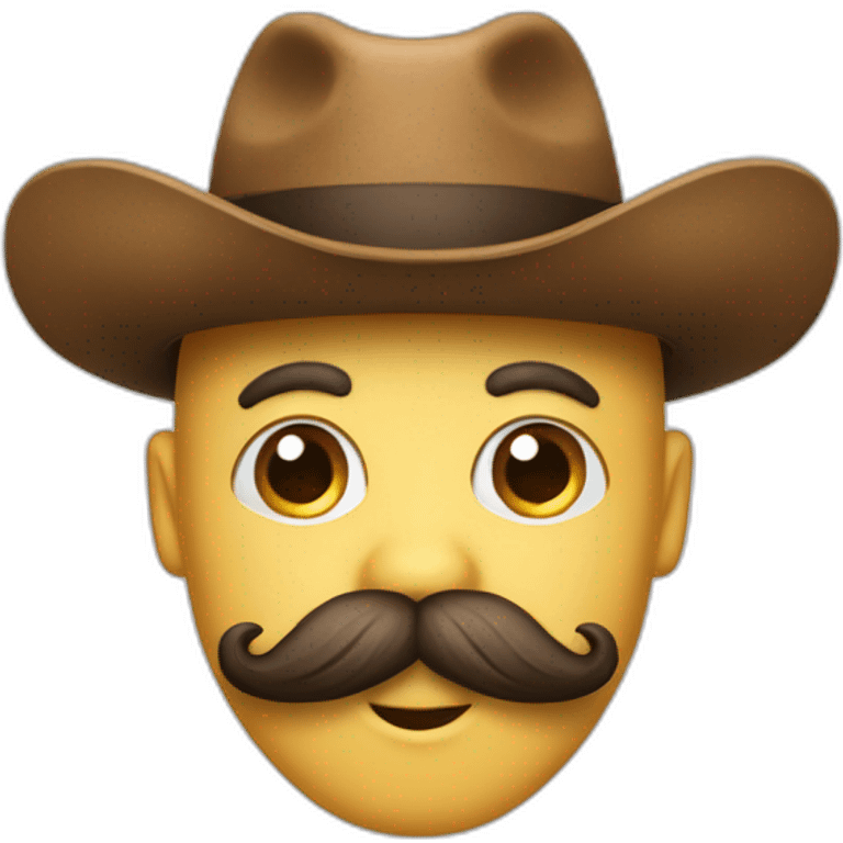 Ours avec une moustache et un chapeau emoji