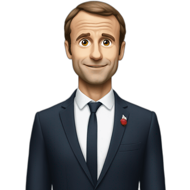 Macron qui porte des tn blanche emoji