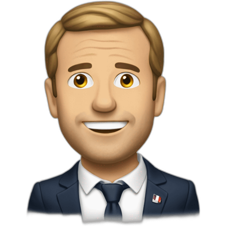 Macron buvant une bière emoji