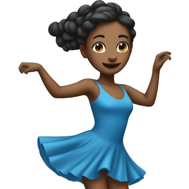 dancing girl in blue dress with no text emoji