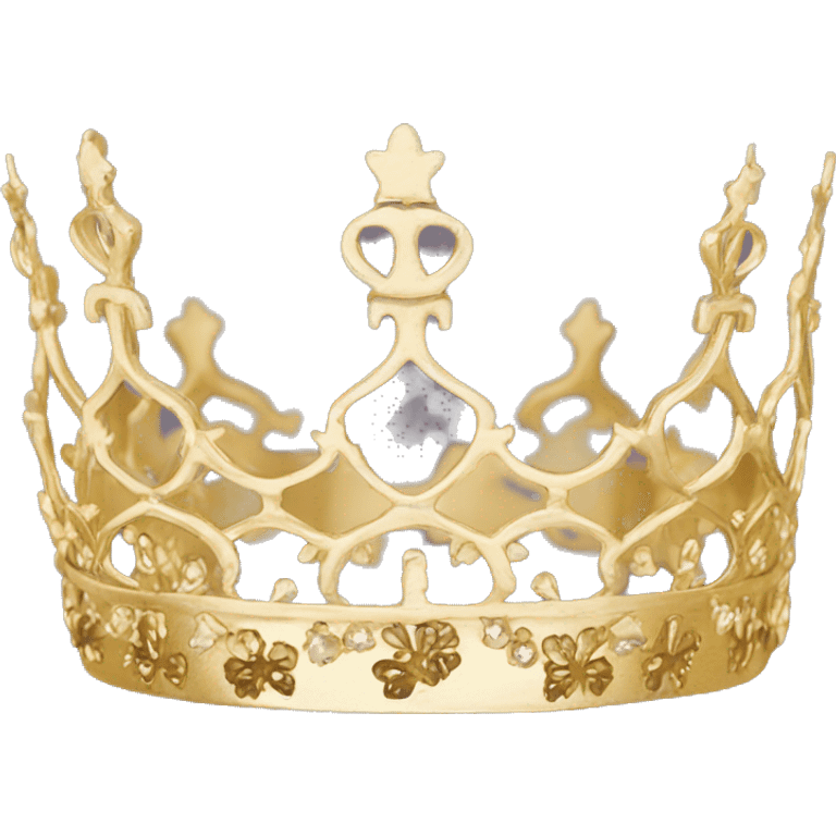 dainty british tiara gold  emoji