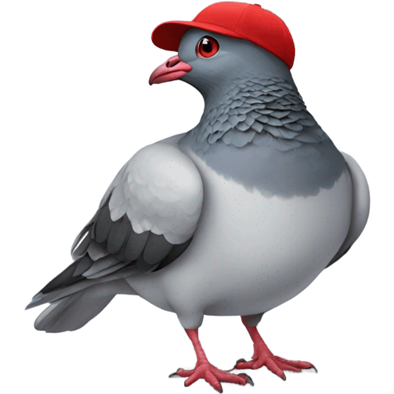 pigeon wearing a red hat  emoji