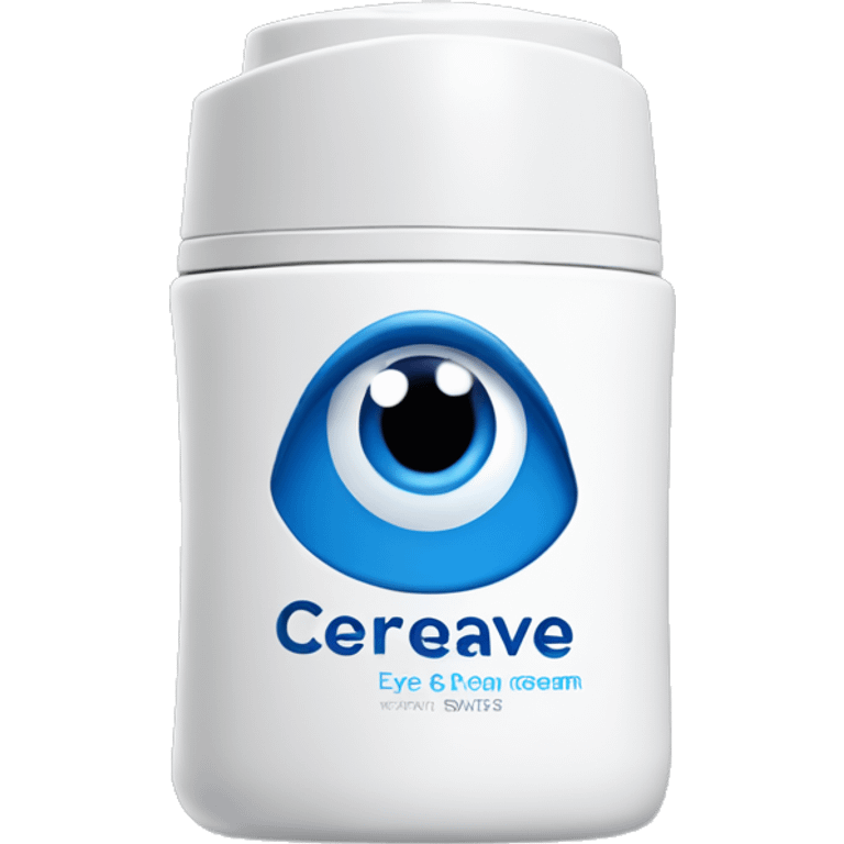 eye cream bottle with label cerave style  emoji