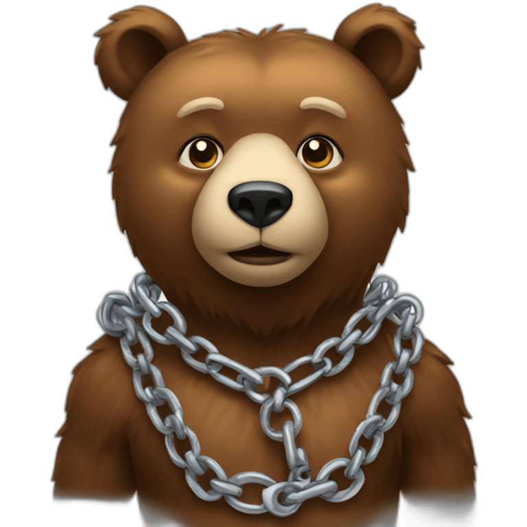 bear wearing a chain emoji