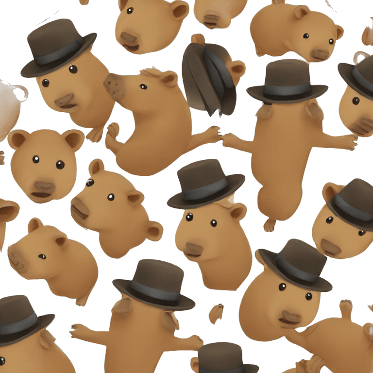 A capybara in a hat emoji