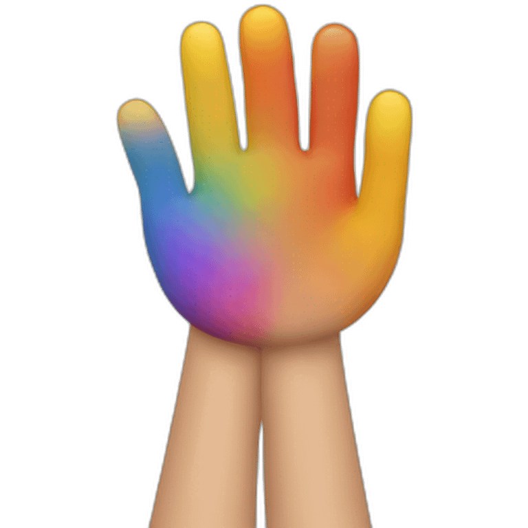 Two hands rozando los dedos colours emoji