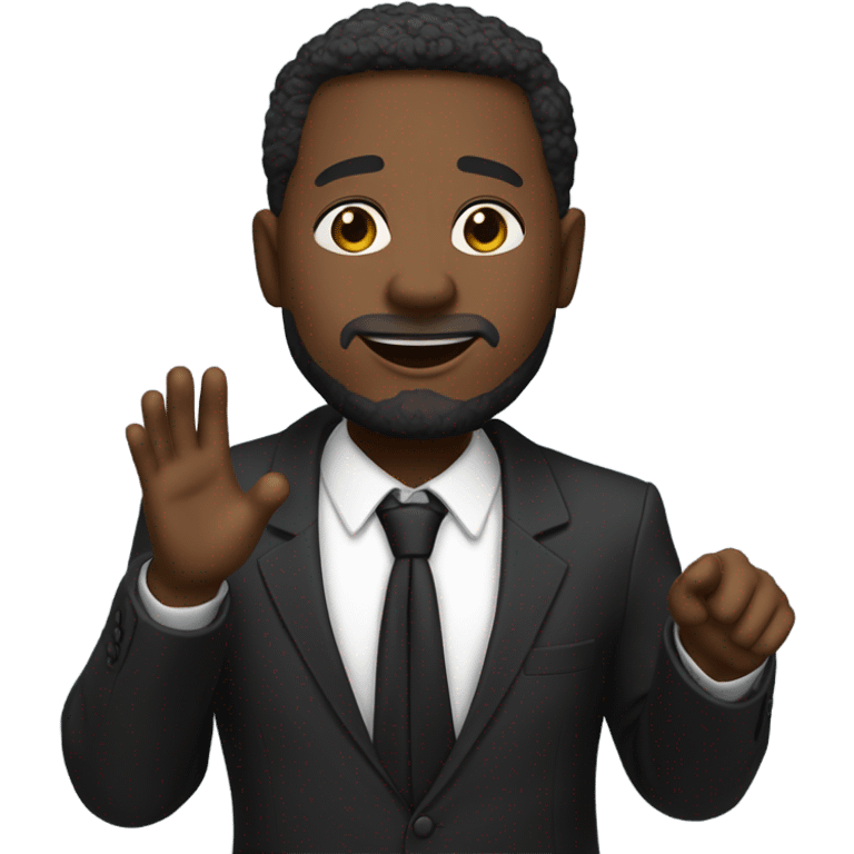 Black male preacher emoji