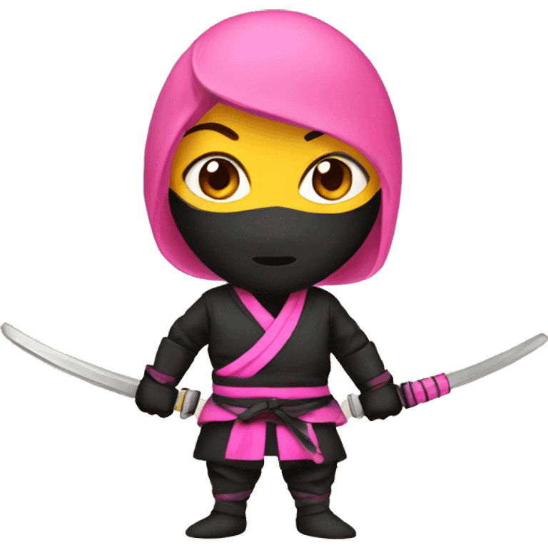 pink female ninja emoji