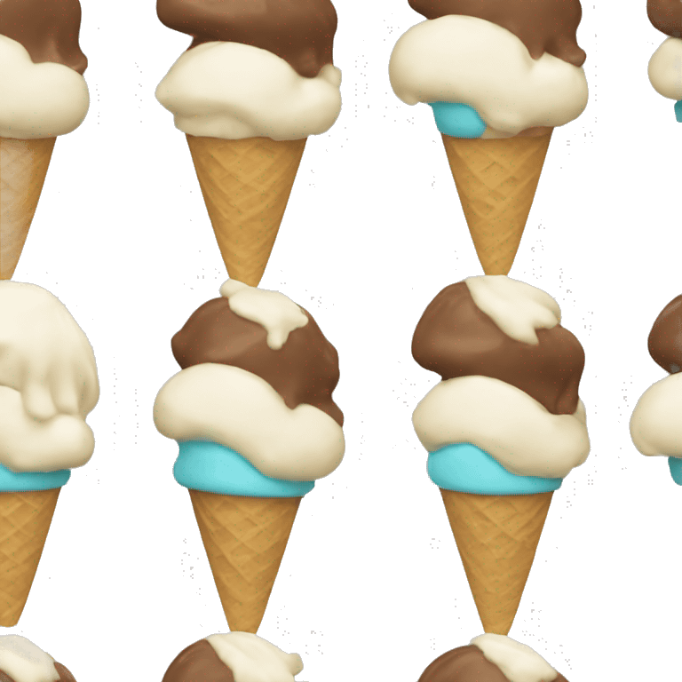 Surfer eating ice cream cone emoji