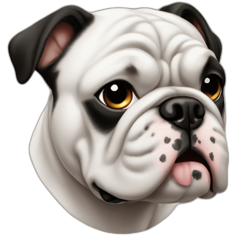 Bulldog francés black emoji