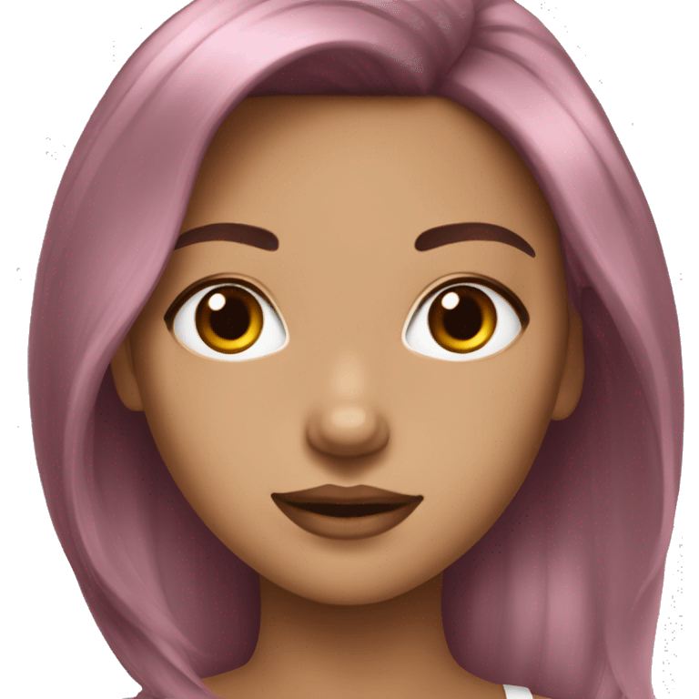 girly whit hair color borgoña emoji