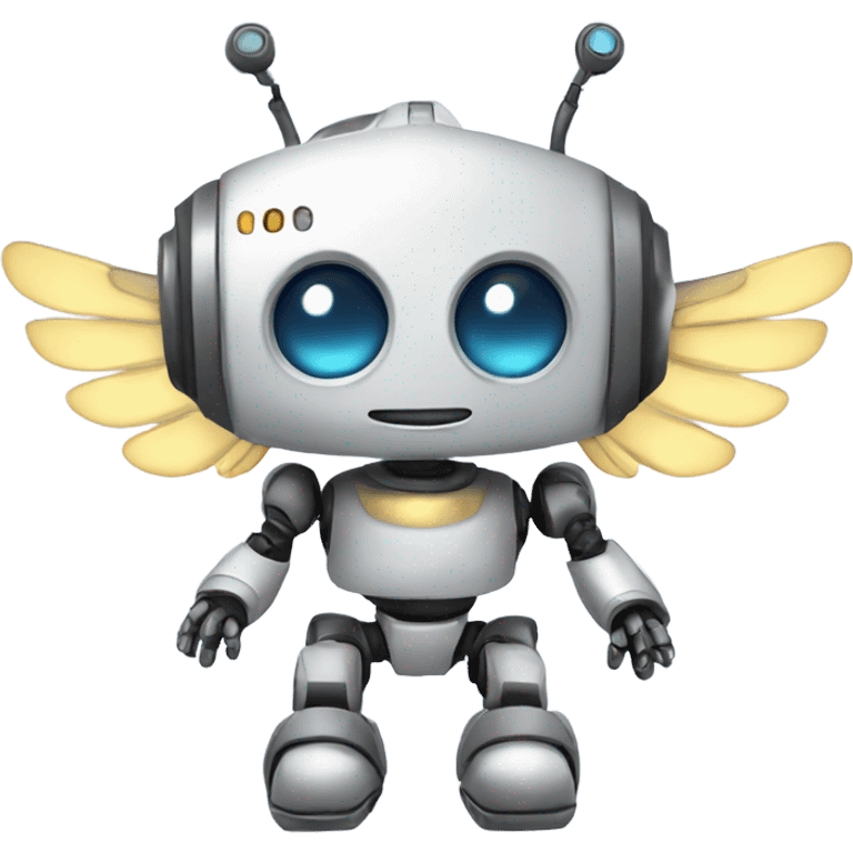 cute robot with wings emoji