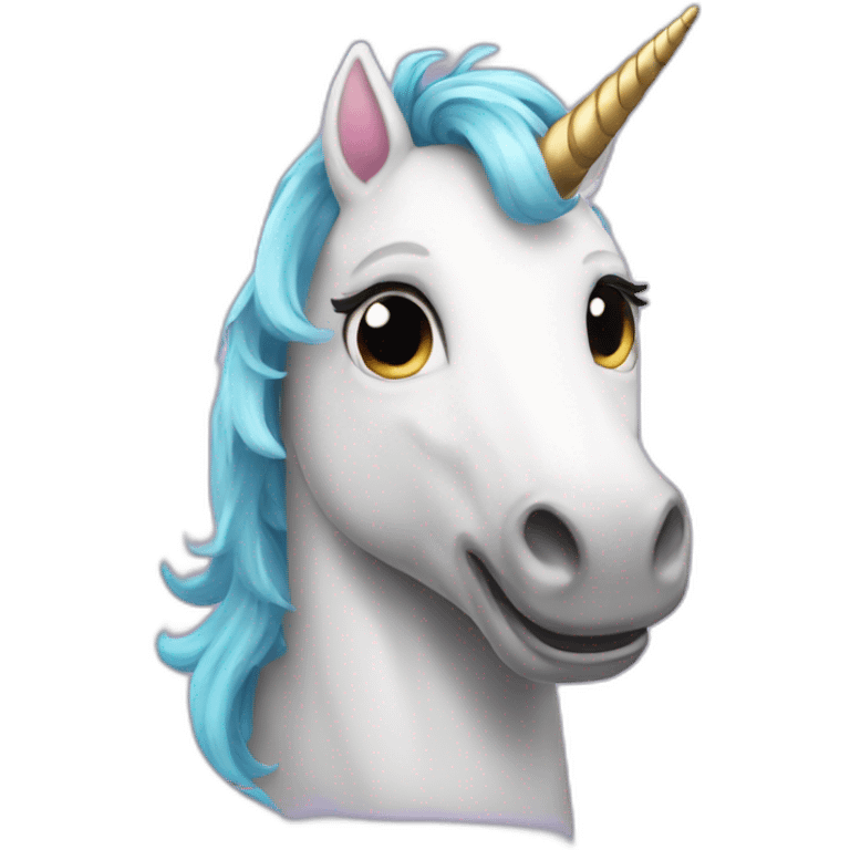 happy middle eyed unicorn emoji