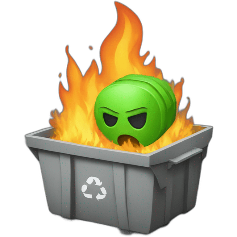 JavaScript dumpster fire emoji