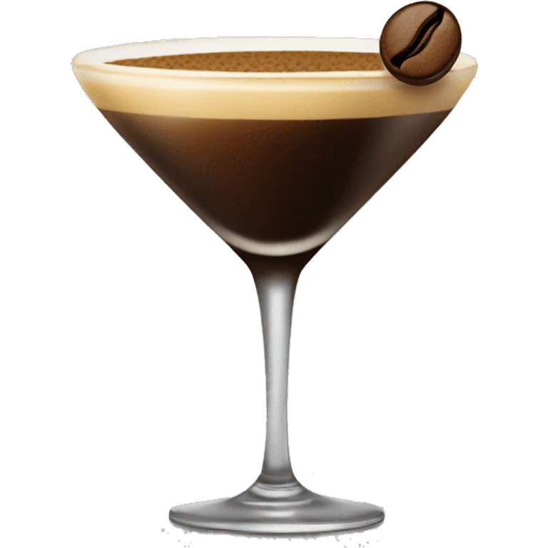 Espresso martini with a coffee bean on top emoji