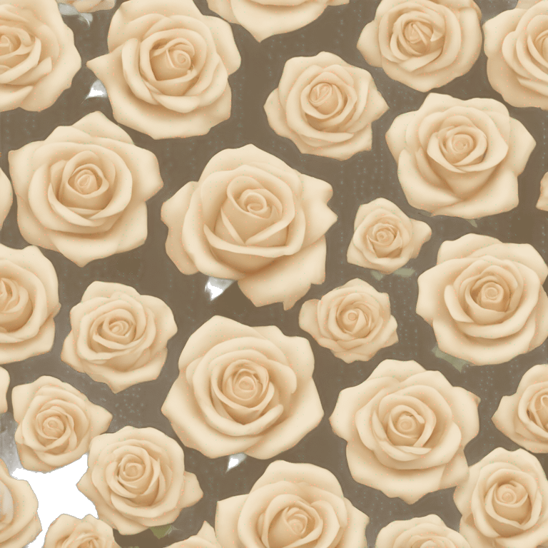 Beige roses emoji