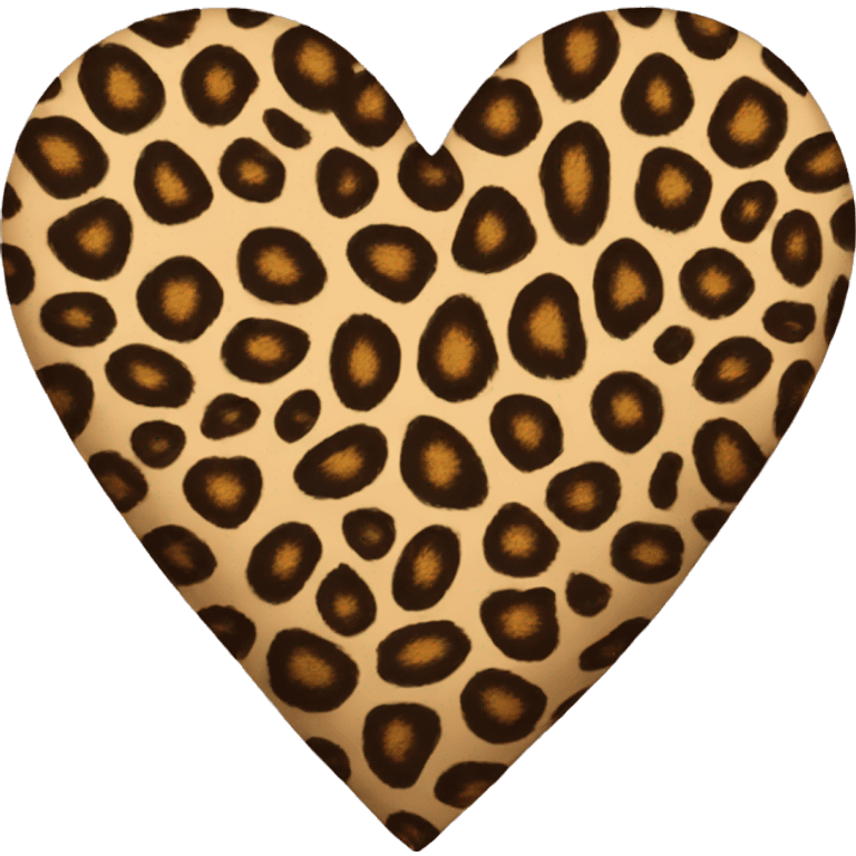 Leopard print heart emoji