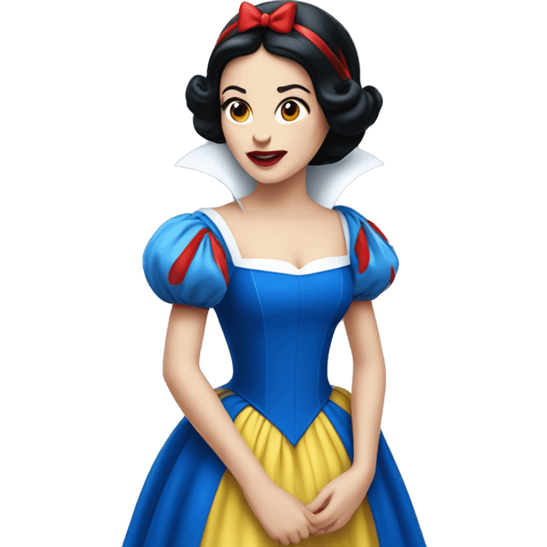 Snow white with blue and red dress emoji