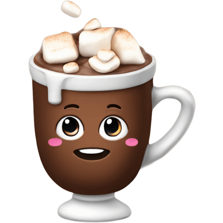 Hot chocolate with marshmallows emoji