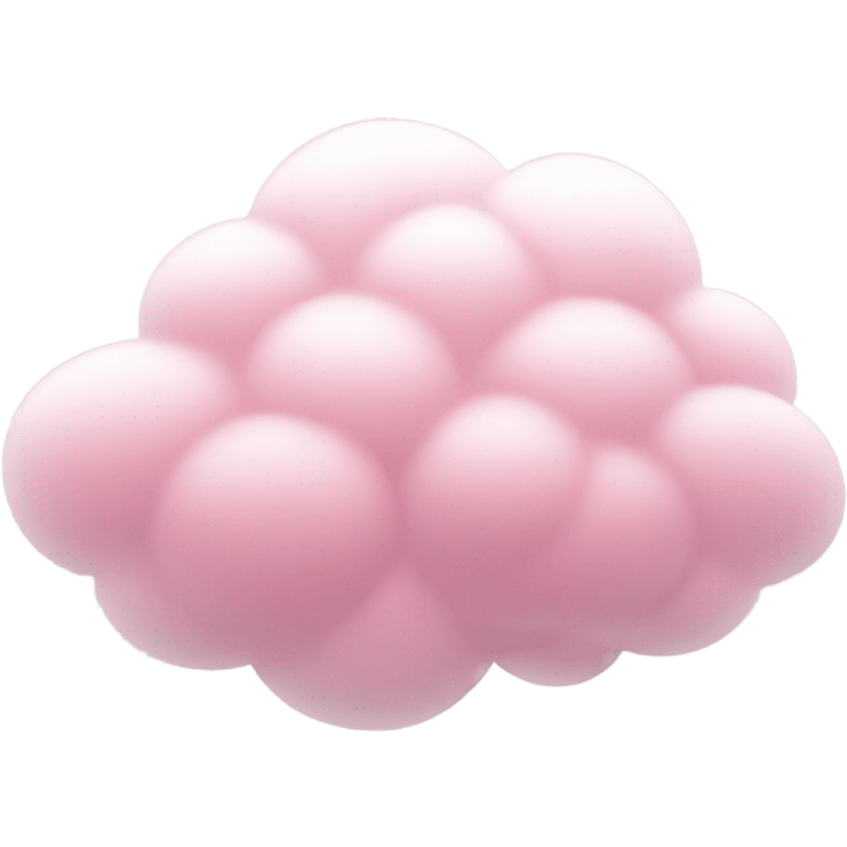 Pink snowfall cloud emoji