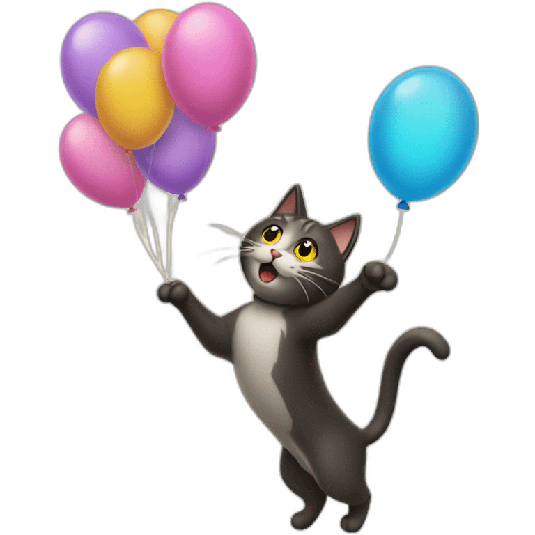 Balloon blowing cat emoji