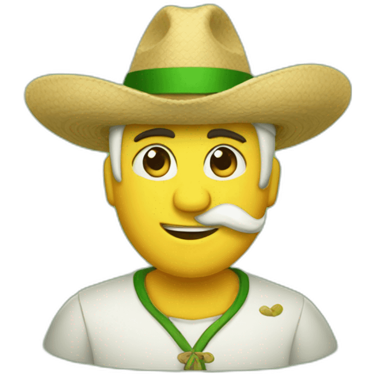 la letra H con sombrero de san patricio emoji