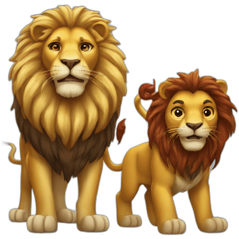 LION AND SCORPIO emoji