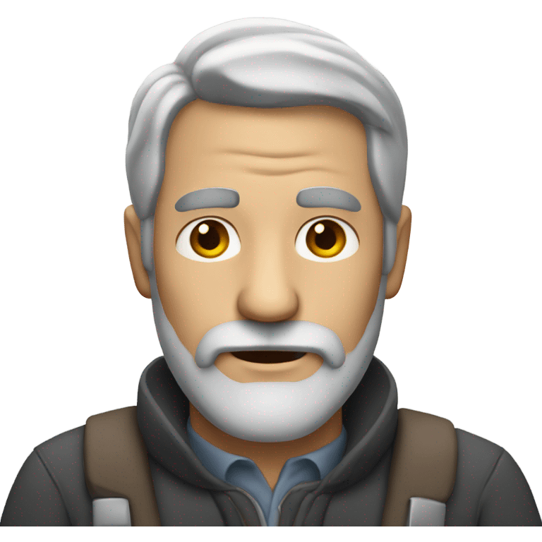 old man with grey beard and hair emoji