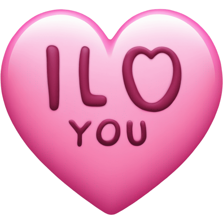 Pink heart that says I love you  emoji