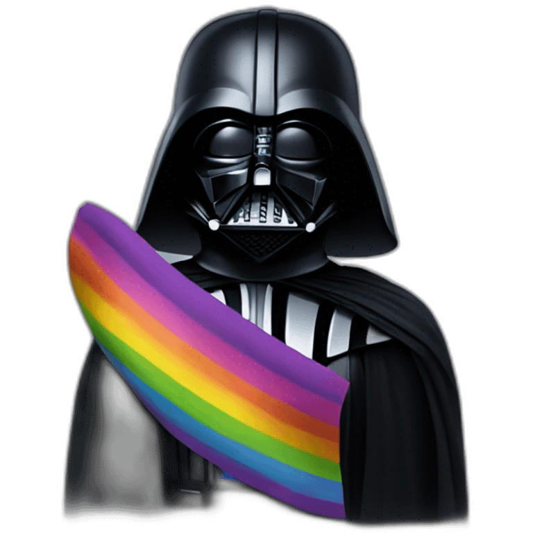 Darth Vader Laughing lgbt flag emoji