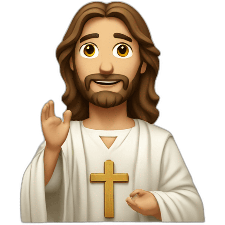 Jesus cristo dando amém emoji