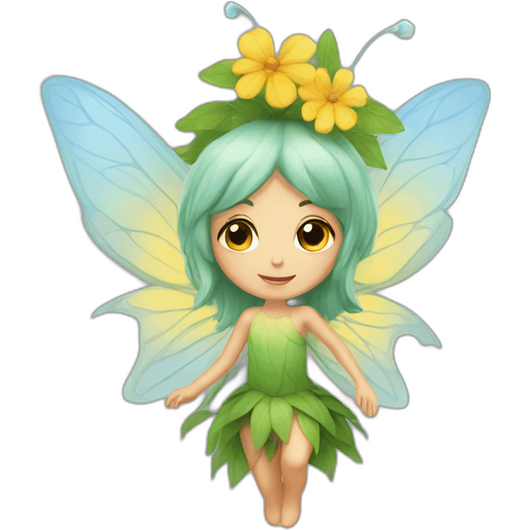 fairy with flower emoji