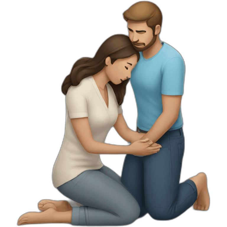 Man and woman on knees emoji