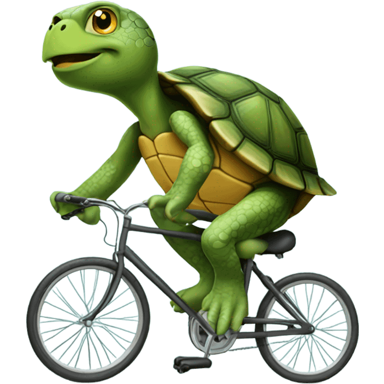 turtle on bicycle emoji