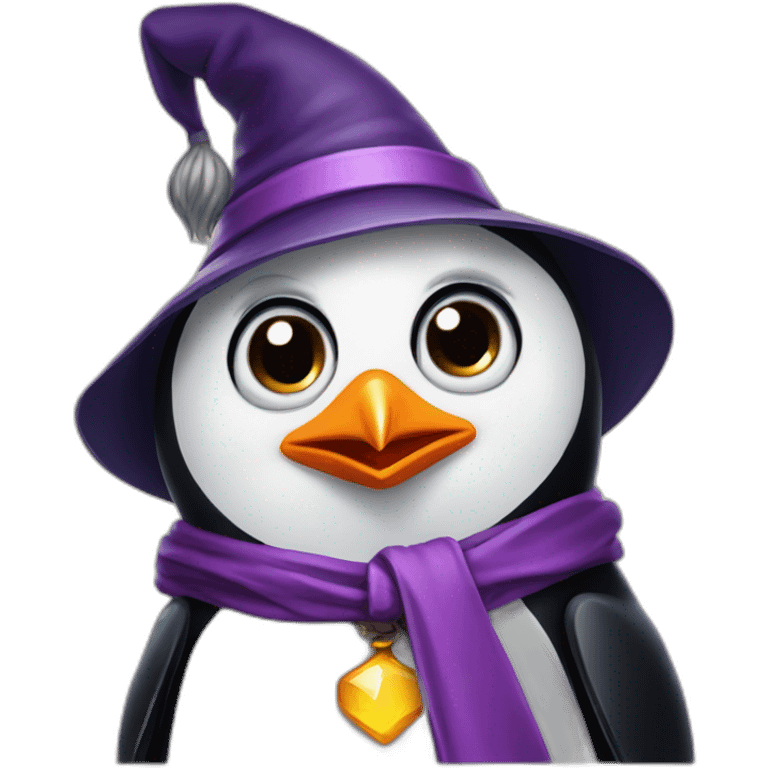 cute wizard penguin emoji