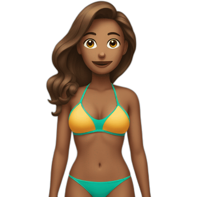 A woman in bikini emoji